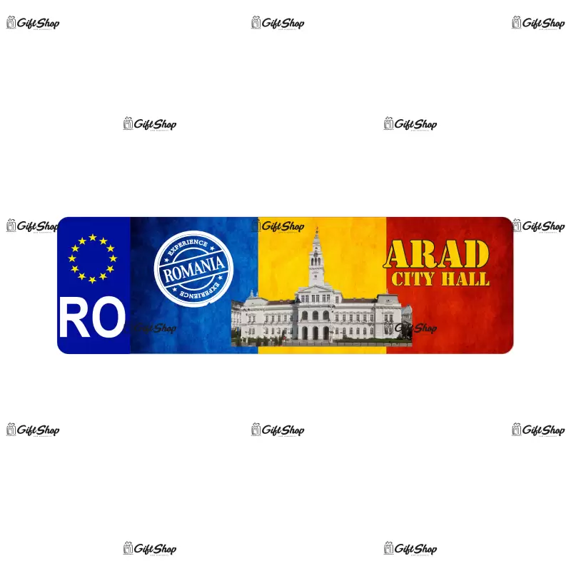 Arad romania model 2, indicator masina, dimensiune 200x60 mm